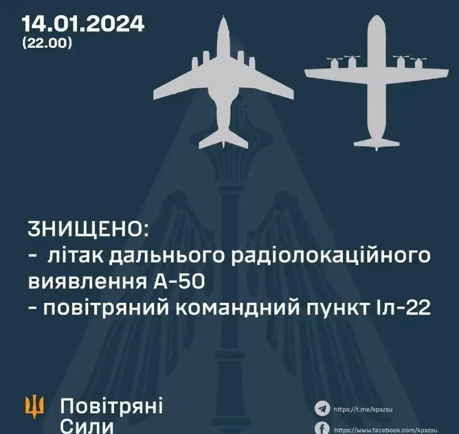俄罗斯战神，预言得以验证！乌空军F16：击落了A50预警机？